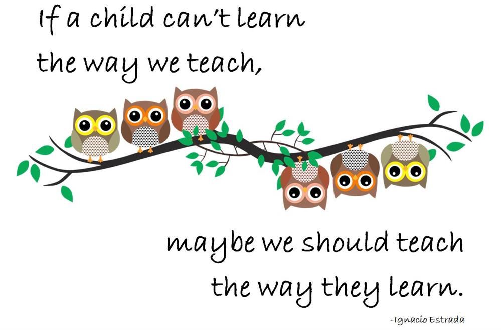 If they can't learn the way we teach, we teach the way they learn. -Ignacio Estrada